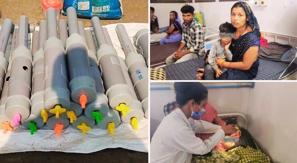 Anak-anak di Madhya Pradesh, India, mengalami kebutaan gara-gara memainkan senjata karbida. (X)